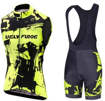 UGLY FROG Rad Westen Ärmellos Vest Herren Mode Sport Fahrradbekleidung Radsport Hemd Polyester Gemütlich Shorts Anzüge MJX04