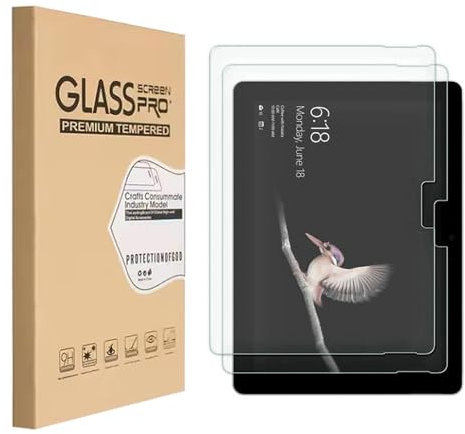 HYGMOCC Screen Protector for Microsoft Surface Go 10 2018, Tempered Glass Film Anti Scratch,Bubble Free,High Definition（2 Pack）