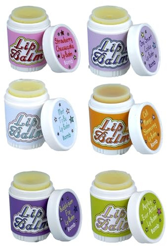 Bomb Cosmetics Flavoured Lip Balm for Kids Lip Care Hydrating Long Lasting Moisturising Lipstick for Girls 6 pc