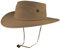 Breiter Safarihut Buschhut Sonnenhut mit UV Schutz 30+ Hut Atmungsaktiv, leicht & faltbar mit verstellbarem Kinnband - Khaki L