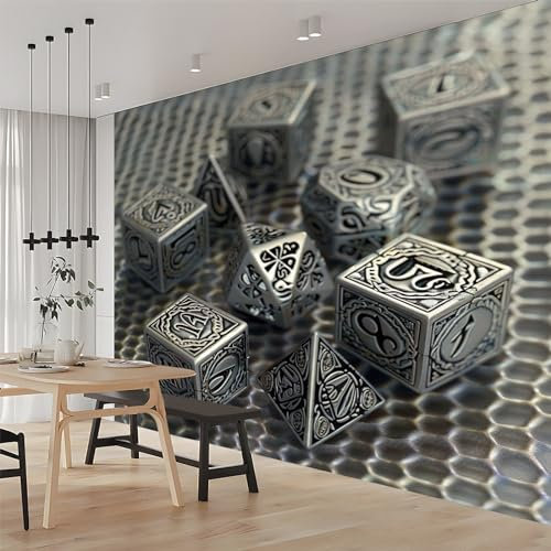 Fototapete Graue Würfel 350x256 cm Tapete Wandtapete Wanddeko Design Mustertapete Wand Dekoration Wohnzimmer Schlafzimmer Büro Flur