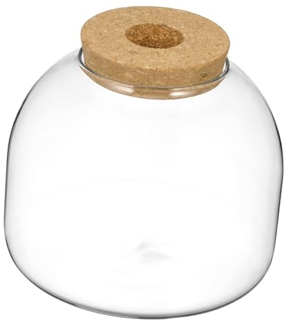 Hohopeti 4pièces Bocal avec Bouchon Liège pour Terrarium Contenant De Plantes Hydroponie Et Mousse Décoration pour Intérieur pour De Miniatures