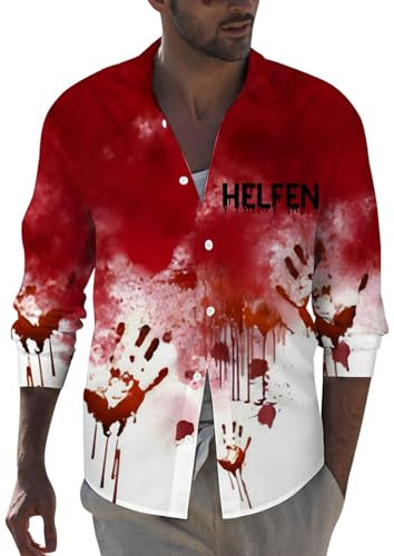 WKAYsIV Hemd Herren Jugend Printed Shirt Long Sleeve Turn Down Shirt Costume Hemd Herren Büro(Light Lila 3XL)