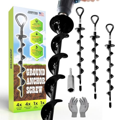 Erdanker mit Power Nut Driver Drill Bit 4er Set für Zelte, Schaukelsets, Vordächer