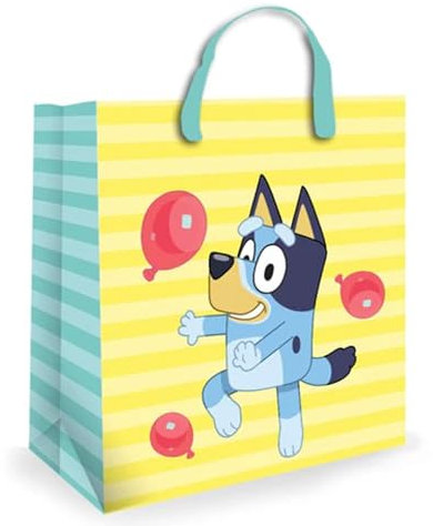 Danilo Promotions Ltd Bluey - Bolsas de regalo multipaquete de 5 bolsas de fiesta con temática de Bluey con asas, ideal para fiestas y cumpleaños