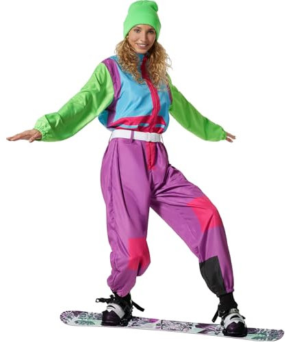 dressforfun Skianzug Damen, Faschingskostüme Damen, Jogginganzug Damen, Trainingsanzug Damen, Jogginganzug Damen Set, Sportanzug Damen, Fasching, Kostüm Erwachsene, 90er Jahre, Apres Ski - S
