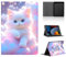Tablet Coque pour Apple iPad Air 2 9,7 Modèles A1566 A1567, Mignon Cartoon Anime Modèle Housse de Anti-Collision Kawaii Protection en Cuir PU Flip avec Fonction Support Anti TPU Cover, Clouds
