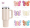 Straws Cover Cap, 6 Pcs Stanley Cup Straw Cover Butterfly Cute Cup Accessories Straws Toppers Straw Covers Compatible With 10mm Straws-covers Pack Reusable Silicone For 30 & 40 Oz Stanley Cups