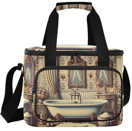 Vintage Bath Beige Isolierte Kühltasche Tragbare Kühler Mittagessen Kühler für Männer Arbeit