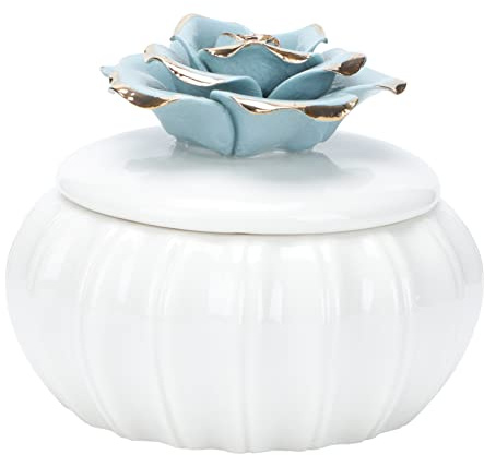 Veemoon 1pezzi Scatola Portaoggetti Ceramica Nordic Con Coperchio Rosa Contenitore Sigillato Per Casa Multiuso Per Gioielli e Caramelle Decorazione Creativa Resistente e Capiente