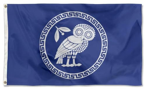 Flagge der alten Athener, 90 x 152 cm, Männerhöhle