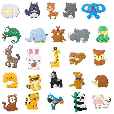 DAWRIS 25 Piezas Imanes Niños Imanes Animales Lindos Nevera para Niños Pequeños Imanes Animales Lindos Nevera Niños Pequeños para Juguetes Educativos, Embellecer La Nevera