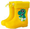 LOIJMK Stivali di gomma per bambini, impermeabili, impermeabili, antiscivolo, impermeabili, con lacci, stivali da pioggia alti per esterni, scarpe da giardino per ragazzi e ragazze, giallo., 25 EU