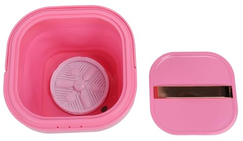 Fafeicy Hochleistungsklappbare Waschmaschine Trockner Wiederaufladbare Tragbare Mini -Unterwäsche -Waschmaschine für Apartmentfaltbare Wäschemaschine (PINK)