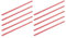Rink Drink Wiederverwendbare Plastik -Trinkstrohhalme - 23cm - Roter Streifen - Pack Von 10