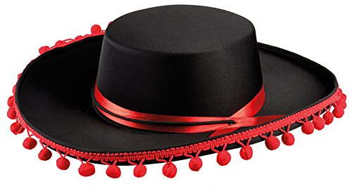 CREATIV DISCOUNT Hut Spanier deluxe, schwarz-rot