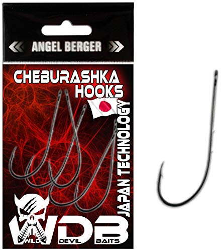Wild Devil Baits Cheburashka Hooks 5 Stück Einzelhaken Jighaken Angelhaken (2/0)