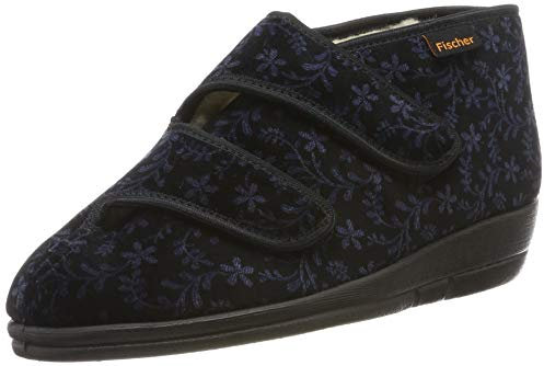 Fischer Dora, Damen Niedrige Hausschuhe 203595,Blau Blauschwarz 552,40 EU