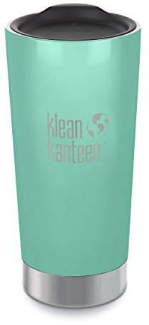 Klean Kanteen Stainless Steel Tumbler Cup Double Wall Vacuum Insulated with Klean Coat and Lid - 20oz - Sea Crest (1003068)