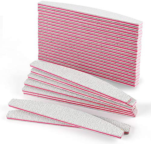 Forever Speed Lima professionale per unghie, 100/180, double-face, 50 pezzi, colore: lilla/bianco