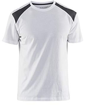 Blaklader T-Shirt zweifarbig 3379-1042 - Größe M - Weiß/Dunkelgrau