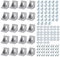 EYPINS 20 piezas Material de Fijación de Esquina, Escuadra de ángulo de Fijación del Conector Perfil de Aluminio para Perfiles de 40x40 40x80