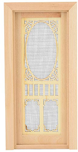 Puerta de casa de muñecas en Miniatura, 1:12 Mini casa de muñecas de Madera Modelo de Puerta Hueca de Madera Puerta de Madera Muebles de casa de muñecas Adorno para muñecas