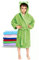 Twinzen - Kinderbademantel Mädchen oder Junge - 100% Baumwolle Ohne Chemikalien OEKO-TEX® - 2 Taschen, Gürtel, Kapuze mit Ohren - 7-8 Jahre, Grün, Size4
