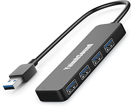 4-Port USB Hub 3.0, YaimhSound USB Splitter for Laptop, Keyboard and Mouse Adapter for Dell, Asus, HP, MacBook Air, Surface Pro, Acer, Xbox, Flash Drive, HDD, Console, Printer, Camera