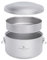 iBasingo Titan Brotdose Outdoor Bento Box Leichte Täglicher Büroangestellter Camper Student Dinner Box 900ml Schüssel 250ml Gericht Set mit Deckel Getrennte Mehrschichtige Geschirr Mess Kits Ti1095T
