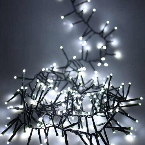 Noma 960 LED Cluster Christmas Tree Lights : Green Cable : Multifunction : Plug-in with Timer : Bright White : 4921723