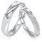 Vxddy Paar Ringe Eheringe Hochzeitsringe Partnerringe Sterlingsilber Versprechen Verlobungsring Kreuz Love River für Damen & Herren Geschenke