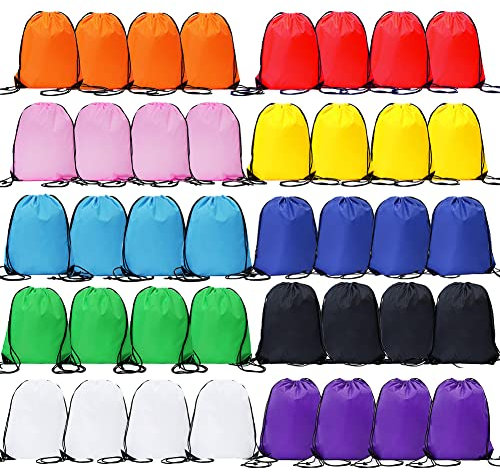 CODOBON Kordelzug-Rucksack Bulk Draw String Taschen Cinch Polyester Tasche für Gym Sport, 10 Farben, Traditionelle Rucksäcke
