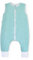 Ehrenkind® Baby Sommerschlafsack mit Füßen Musselin | aus weicher OEKO-TEX zertifizierter Bio-Baumwolle | Sommer Baby Schlafsack 1 TOG Gr. 70 Farbe Mint mit weißen Sternen