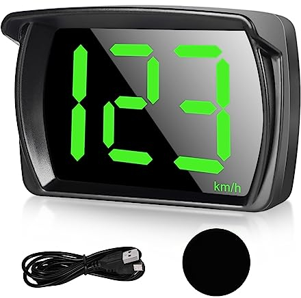 Digitaler Auto Tachometer: Head Up Display Auto HUD Geschwindigkeitsmesser Universal Auto Head Up Display mit GPS + Beidou Dual-Chip Geschwindigkeitsanzeige für Alle Autos, USB Plug and Play, KMH