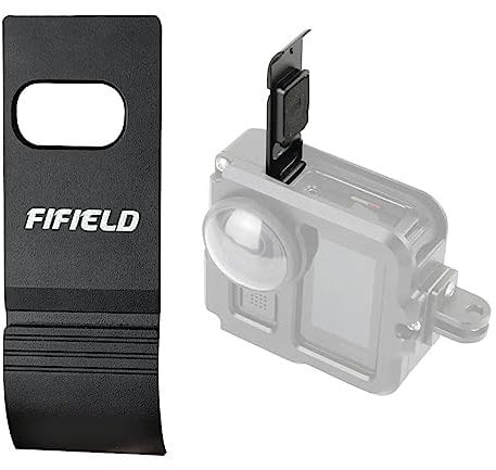 FIFIELD Aluminum Alloy Dustproof Battery Replacement Cover Door for GoPro Max Black