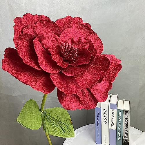 YunPenger Rose giganti da 150 cm, enormi fiori artificiali in velluto, peonia, regalo creativo fatto a mano, per anniversario di matrimonio, San Valentino, festa della mamma, esposizione di nozze