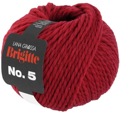 LANA GROSSA Brigitte Nr.5 | 2-fach verzwirntes Merino-Dochtgarn | Handstrickgarn aus 100% Schurwolle (Merino extrafein) | 50g Wolle zum Stricken & Häkeln | 75m Garn FB 14