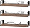 HORLIMER 3er-Set Schwebende Wandregale mit Katzenförmigem Geländer, Rustikale Holz Regal Wand für Schlafzimmer Küche Wohnzimmer Kinderzimmer Bad Büro