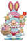 NSXIN 5D Diamond Painting Ostern Deko, DIY Diamant Malerei Bilder Kit Ostern Tisch Dekoration, Handwerk Applique Mosaik Hase Ostereier Dekoration (Stil O)