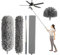 Euleryoo 5 Piezas Plumero Telescopico Extensible, Microfibra Lavable Plumero Atrapapolvo Longitud 55 to 250 cm, Reutilizable Duster Limpieza, Plumero Microfibra para Persianas,Ventiladores,Telarañas