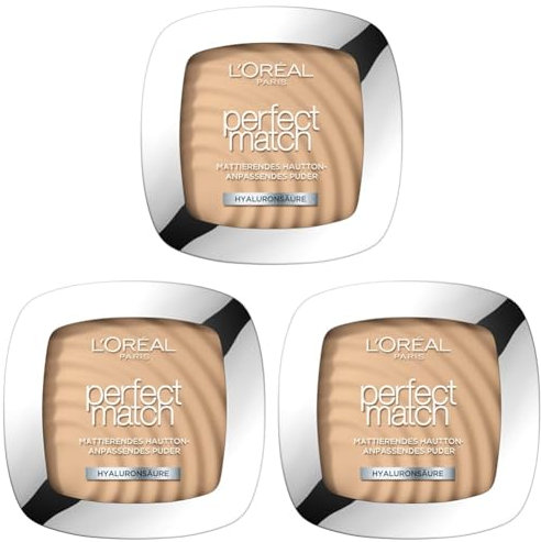L'Oréal Paris Perfect Match Puder Nr. 2.N Vanille, 3er Pack (1 x 9 g)