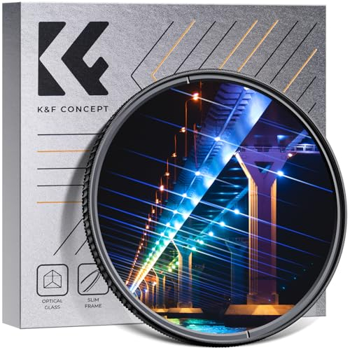 K&F Concept Nano-K Serie Blue Streak Anamorpher Effekt Filter 77mm Blaue Streifenfilter Anamorphic Light Flare Effect Filter