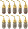Nakamichi FanLock Excel Series 24k Gold Plated 2mm Pin Plug Banana 10 AWG - 18 AWG Gauge Size 4mm for Spring Clip Speakers Amplifier Hi-Fi Home Theatre Wire Cable Quick Connector, 10 Pcs (5-Pairs)