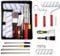 12 PCS Paint Roller Set, Paint Rollers and Trays Sets with 5 Roller Sleeve, Roller Sets for Painting with Extension Pole, Microfiber Roller Cover for Painting Walls, Ceiling, Doors, Trim (Red)