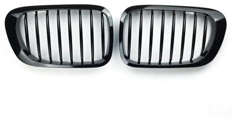 Kühlergrill Autozubehör Front Nierengrill Glänzend Schwarz Passend Für 3er E46 Coupe 2Türer 1998-2001 Grill