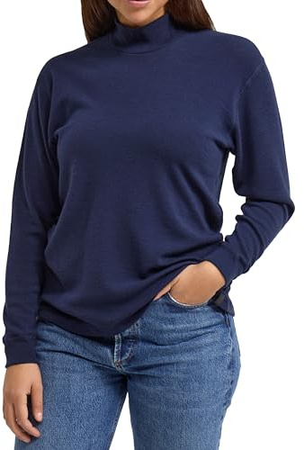 DILLING Shirt mit Stehkragen aus 100% natürlicher Merinowolle