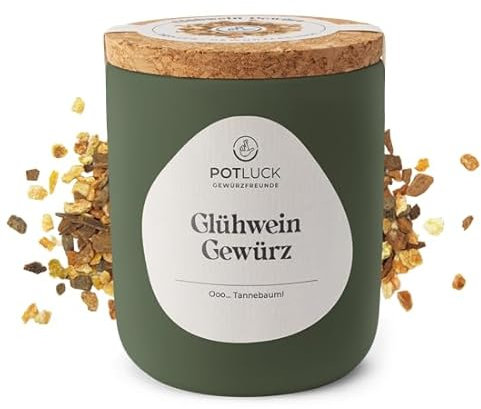 POTLUCK | Glühwein Gewürz | Gewürzzubereitung im Keramiktopf | 65g | Vegan, glutenfrei und mit natürlichen Inhaltsstoffen