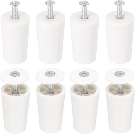 QUARKZMAN 8 Pcs Butée Volet Roulant 40mm Butée de Volet Roulant Bouchon d'Arrêt en Plastique avec Rondelles et Vis pour Volets Roulants Lames de Volets Roulants, Blanc