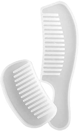 2-teiliges Haarkamm Harz Gussform Set Kamm Silikonformen Für Harz Make Up Haarkämme Bastelformen Handgefertigtes Geschenk Zum Selbermachen